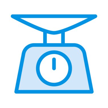 Mutfak terazi düz simgesi, vektör, illüstrasyon