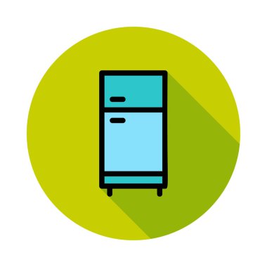 Mutfak dolabı simgesi beyaz arka plan, vektör, illüstrasyon izole