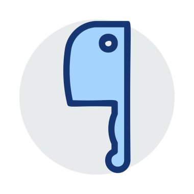 Mutfak balta düz simgesi, vektör, illüstrasyon