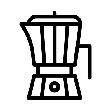 Kahve demliği ikonu vektör illüstrasyonu 