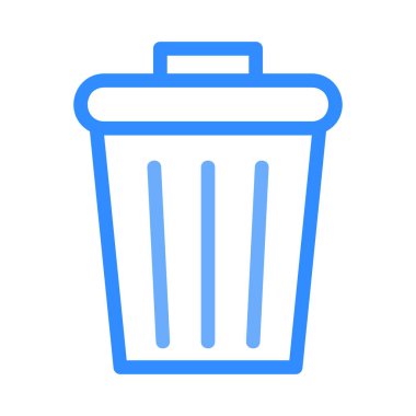 Mutfak çöp tenekesi düz simgesi, vektör, illüstrasyon