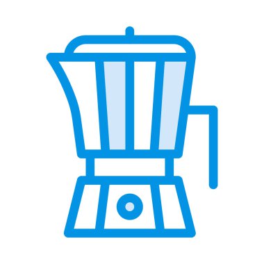 Kahve demliği ikonu vektör illüstrasyonu 