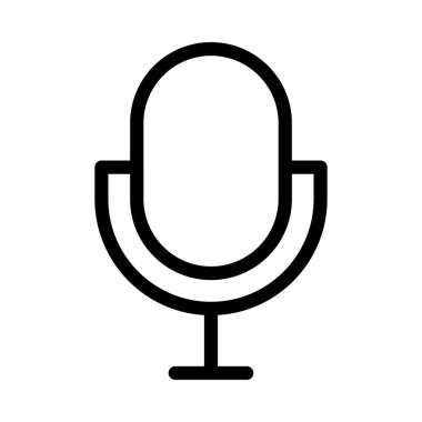 mikrofon simgesi vektör illüstrasyonu 