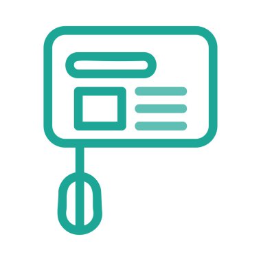 Mikser düz simgesi, vektör, illüstrasyon