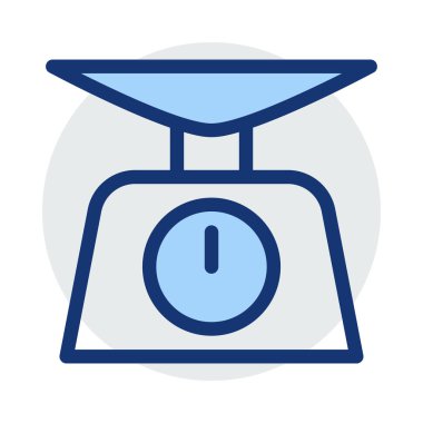 Mutfak terazi düz simgesi, vektör, illüstrasyon