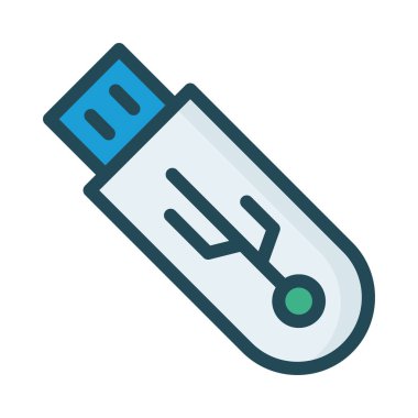 Web bağlantı renk simgesi. Vektör çizim