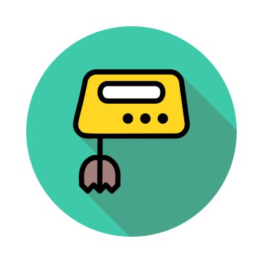 Beyaz arka plan üzerinde vektör illüstrasyon izole karıştırıcı simgesini 