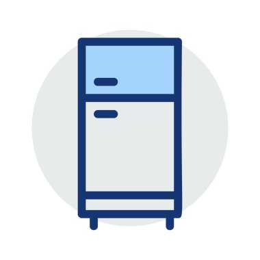 Mutfak dolabı simgesi beyaz arka plan, vektör, illüstrasyon izole