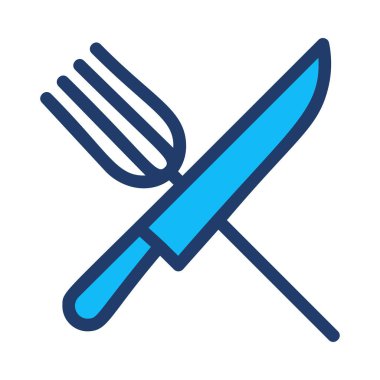 çatal ve bıçak web simgesi, vektör