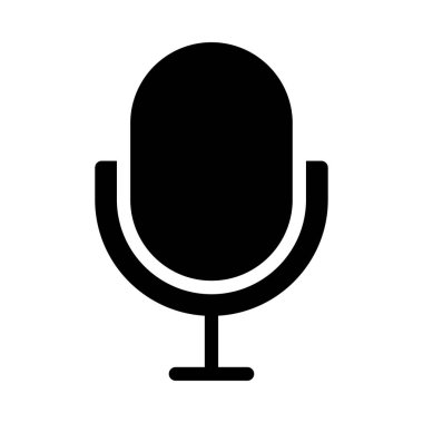 mikrofon simgesi vektör illüstrasyonu 