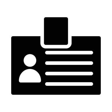 ID kart simgesi vektör illüstrasyonu 