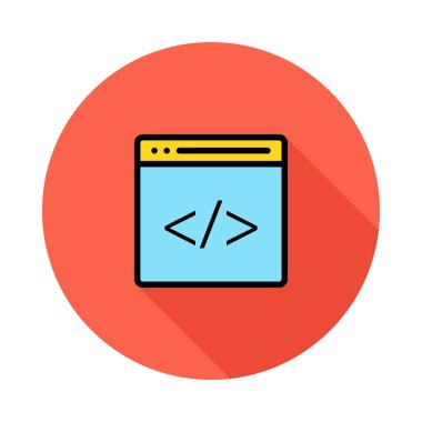 Web bağlantı renk simgesi. Vektör çizim