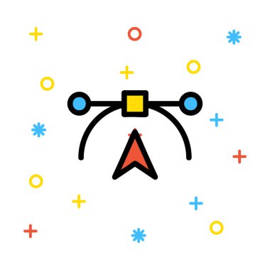 Web bağlantı renk simgesi. Vektör çizim