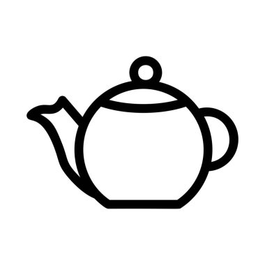 çaydanlık simgesi vektör illüstrasyonu 