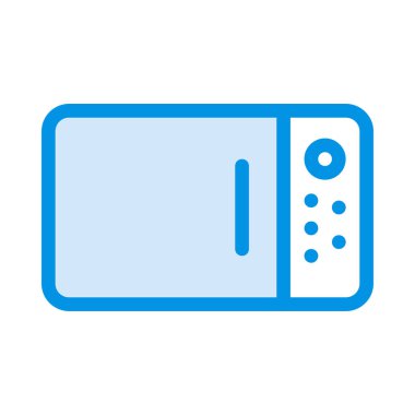 mikrodalga düz simgesi, vektör, illüstrasyon