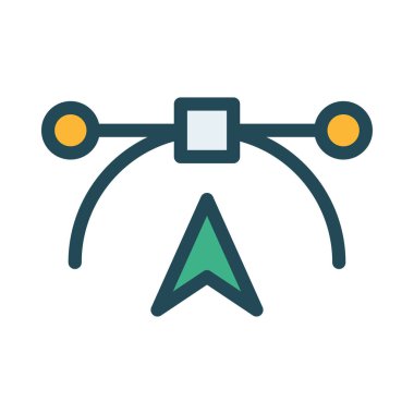 Web bağlantı renk simgesi. Vektör çizim