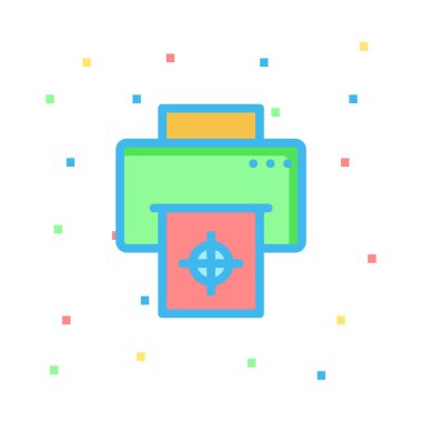 Web bağlantı vektör renk simgesi