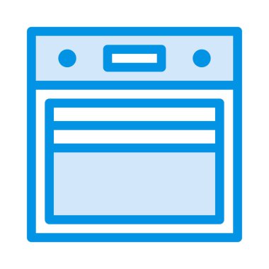 Fırın düz simgesi, vektör, illüstrasyon