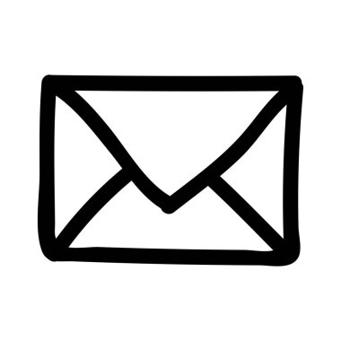 posta düz simgesi, vektör illüstrasyonu 