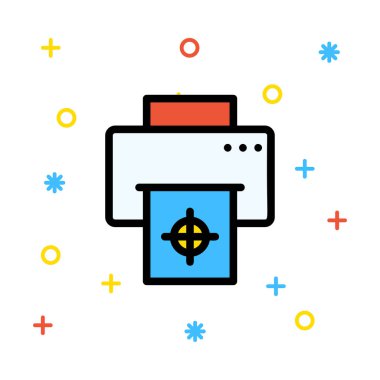 Web bağlantı renk simgesi. Vektör çizim