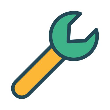 Web bağlantı renk simgesi. Vektör çizim