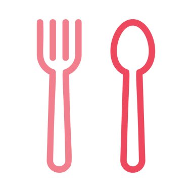 çatal ve kaşık kutsal kişilerin resmi, vektör çizim