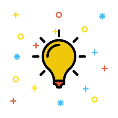 Web bağlantı renk simgesi. Vektör çizim