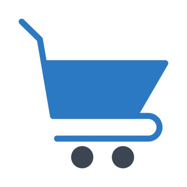 alışveriş sepeti düz simgesi, vektör