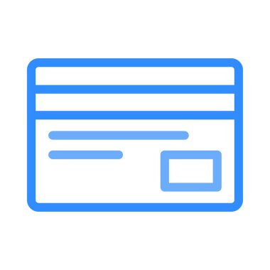 Kredi kartı simgesi, vektör illüstrasyonu 