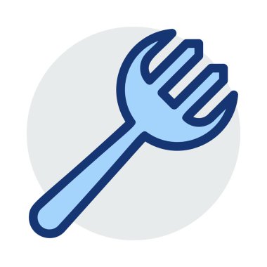 spatula düz simgesi, vektör, illüstrasyon