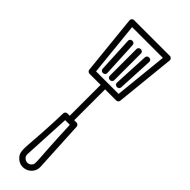 spatula düz simgesi, vektör, illüstrasyon