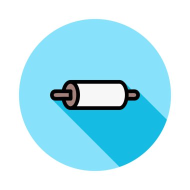 Oklava düz simgesi, vektör, illüstrasyon