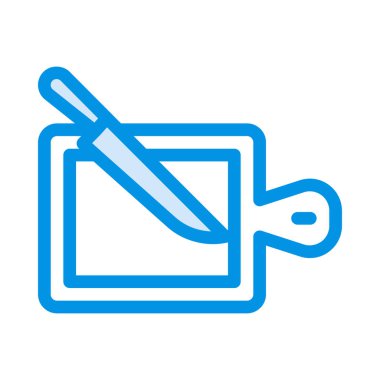 düz bıçak ve kesme tahtası kutsal kişilerin resmi, vektör, illüstrasyon