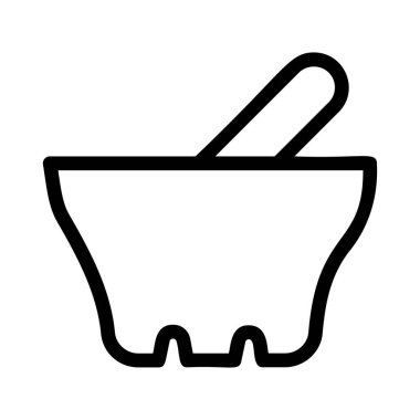 harç ve havaneli düz kutsal kişilerin resmi, vektör, illüstrasyon