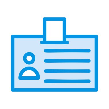 ID kart simgesi vektör illüstrasyonu 