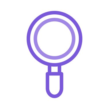  Büyüteç'i düz simgesi, vektör çizim  