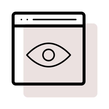 Web bağlantı renk simgesi. Vektör çizim