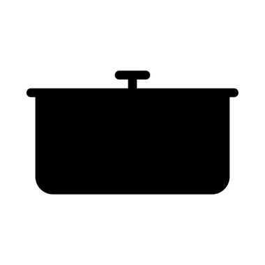 Tencere düz simgesi, vektör, illüstrasyon