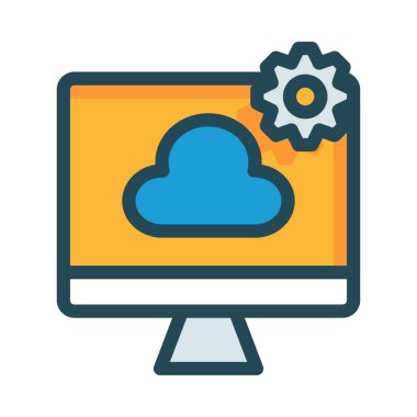 Web bağlantı renk simgesi. Vektör çizim