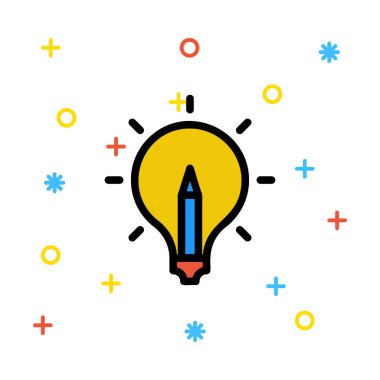 Web bağlantı renk simgesi. Vektör çizim