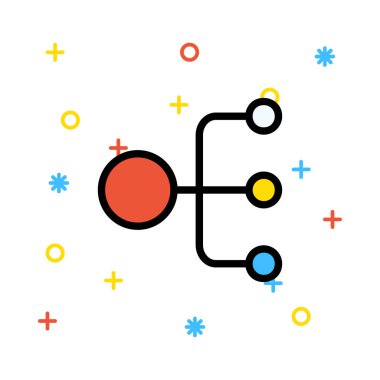 Web bağlantı vektör renk simgesi