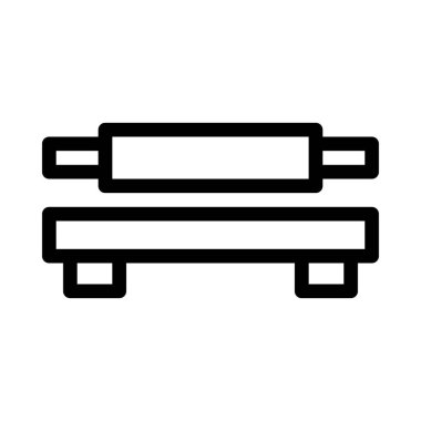 düz oklava ve kesme tahtası kutsal kişilerin resmi, vektör, illüstrasyon