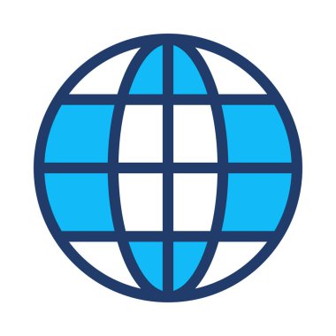 Mavi web renk tasarım simgesi geliştirme için 