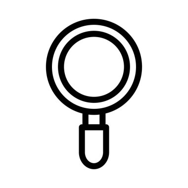  Büyüteç'i düz simgesi, vektör çizim  