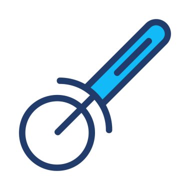 Pizza kesici simge vektör çizim 