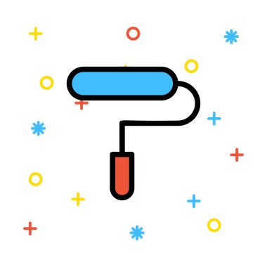 Web bağlantı renk simgesi. Vektör çizim