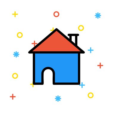 Web bağlantı renk simgesi. Vektör çizim