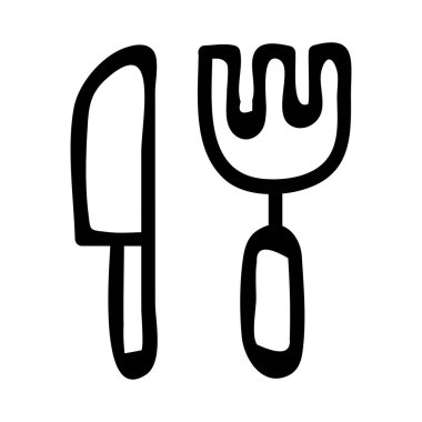 Çatal bıçak takımı simge vektör web simgesi