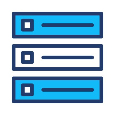 Mavi web renk tasarım simgesi geliştirme için 