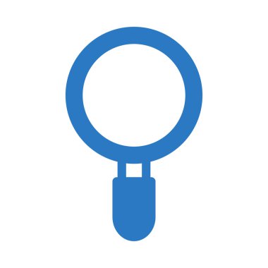  Büyüteç'i düz simgesi, vektör çizim  